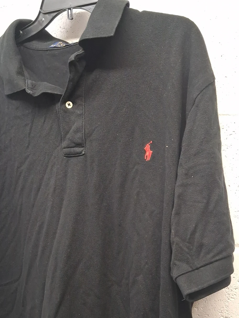 NWOT Mens Polo Ralph Lauren Black Polo Shirt XLT